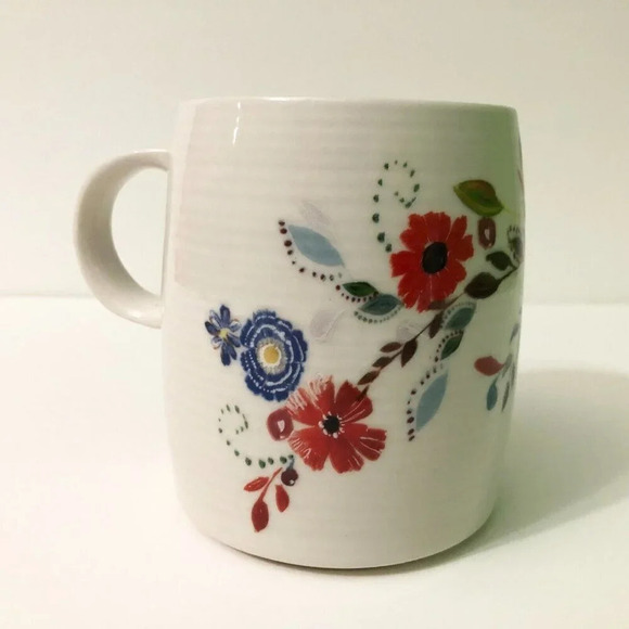 Anthropologie Starla M Halfmann Petal Monogram Letter C Initial Mug - Picture 4 of 12